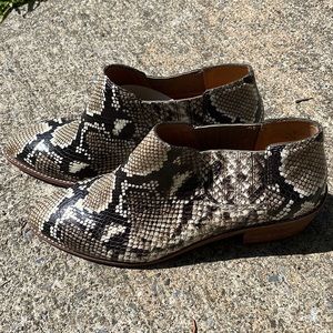 Madewell Snakeskin booties - worn once